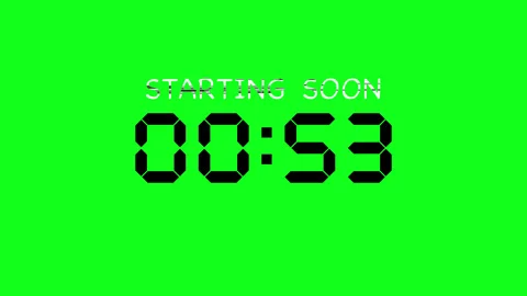 Starting soon Digital countdown clock timer in 1 minute to zero second show 库存影片 311662169
