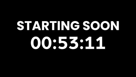 Starting soon Digital countdown clock timer 1 minute animation Stock-Footage 331157260