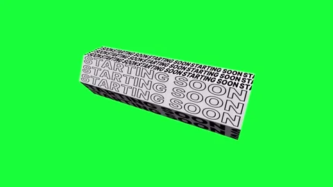 Starting soon icon background animated, logo symbol, social media, green screen Stock Footage 245641337