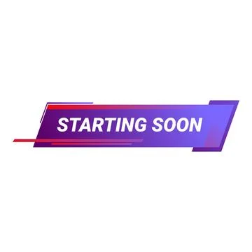 Starting soon lower third banner for live stream video or tv show Stock Illustration