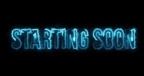 Starting soon neon text animation Stock Footage 287400766