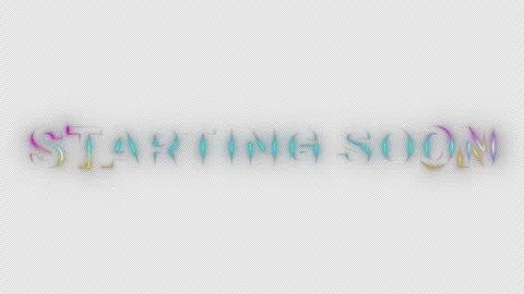 Starting soon neon text animation suitable for video live streaming. Stock Footage 321101771