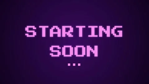 STARTING SOON pixel text animation Vídeos de archivo 348268595