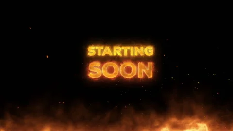 Starting Soon Screen: Fire Flames Stock Footage 166821608