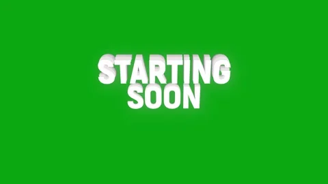 Starting soon text animation with vertically word rotating style effect Stock Footage 313526522