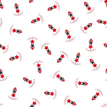 Starting Star Flat Vector Seamless Pattern イラスト素材