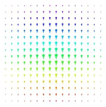 Starting Star Shape halftone Spectrum pattern Stock Illustration