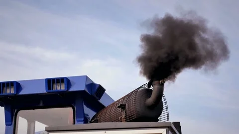 Starting the tractor slow motion Stock Footage 142496015