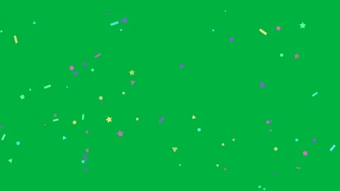 Starting upper-left pastel confetti spreading clustering then thinning to form Stock Footage 333630716
