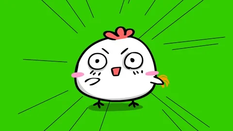 Startled Egg Animation on Green Screen for Easy Editing. Stock Footage 282772945