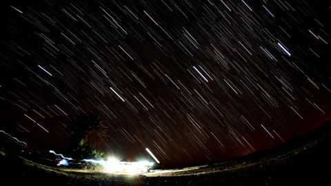 Startrack in Sahara desert Stock Footage 89505097