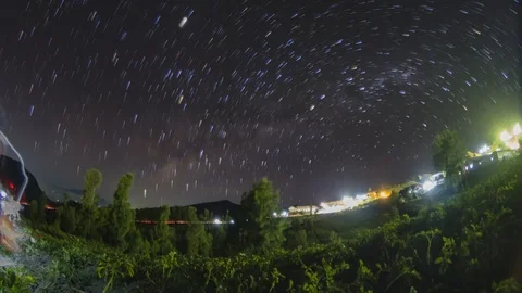 Startrail at bromo Stock Footage 99770935
