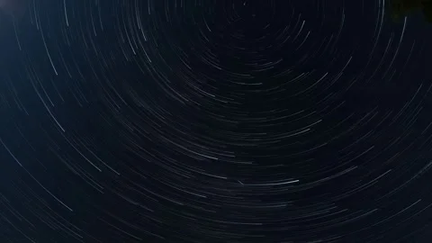Startrail time lapse with moon Stock Footage 315116112