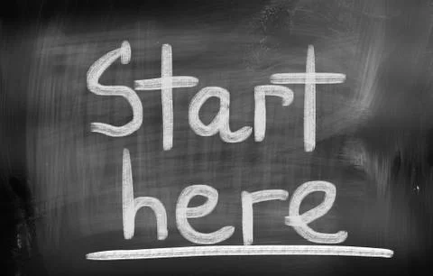 Starts here concept Stock Illustration