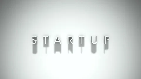Startup 3D title animation with shadows on a white background Stock Footage 296901649