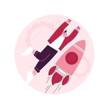 Startup accelerator abstract concept vector illustration. Illustrazione stock