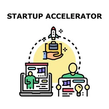 Startup accelerator concept vector illustration nurturing new business idea Stock Illustration