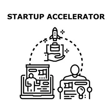 Startup accelerator concept vector illustration nurturing new business idea Stock Illustration