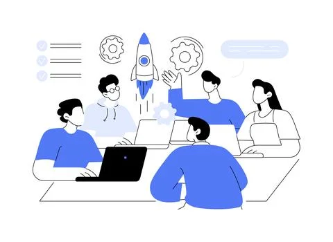 Startup accelerator isolated cartoon vector illustrations. Stock Illustration
