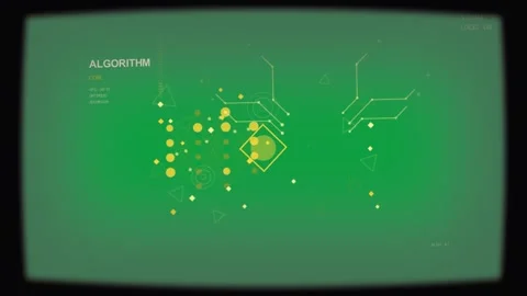 Startup ALGORITHM pulsing diamond forming nodes pulsing links extending as Video stock 333907502