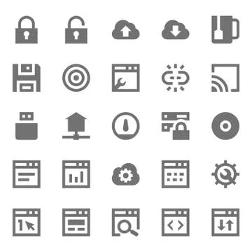 Startup and Development Icons Set Stock Illustration