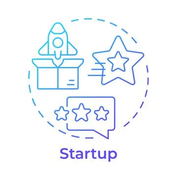 Startup blue gradient concept icon 스톡 일러스트