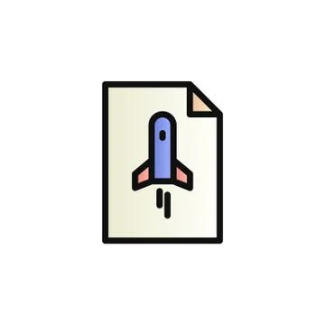 Startup, book color gradient vector icon Stock Illustration
