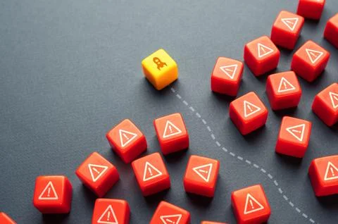 The startup breaks through all the problems and bureaucratic barriers. Corr.. Foto stock