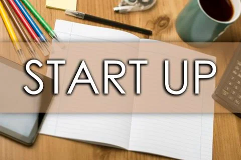 STARTUP - business concept with text Stock Photos
