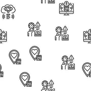 Startup Business Idea Launching Vector Seamless Pattern Stock Illustration