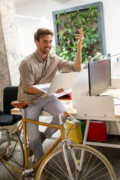 Startup business, software developer business people working on computer at Stock Photos