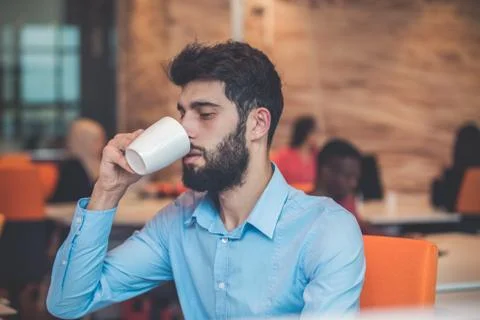 Startup business, software developer working on computer at modern office 库存照片