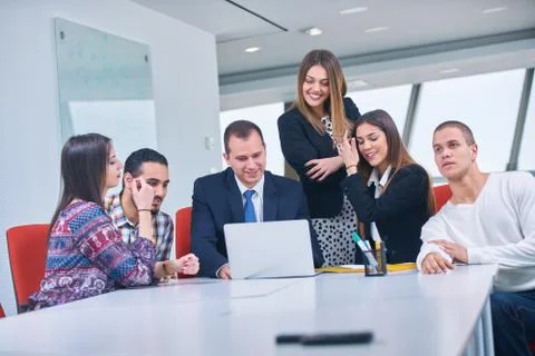 Startup business tech team Stock Photos