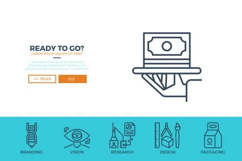 Startup business web template Stock Illustration