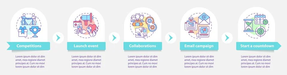 Startup client engaging vector infographic template 스톡 일러스트