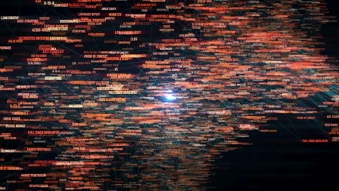 Startup Company Terms: Animated Cloud Stock Footage 274938564