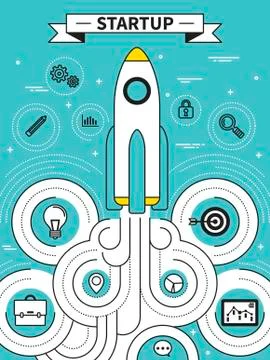 Startup concept design イラスト素材