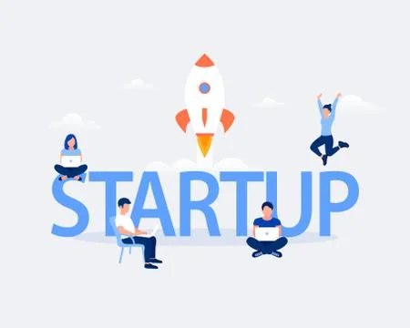 Startup design concept. Ilustración de archivo