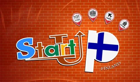 Startup  design made from the flag of Algeria, conceptual vector Stock Illustration