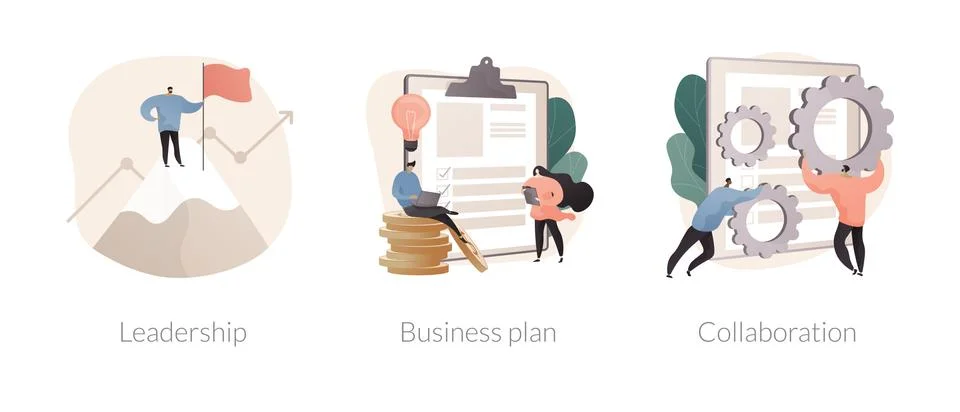 Startup development abstract concept vector illustrations. Stock Illustration