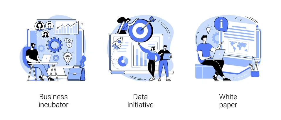 Startup development abstract concept vector illustrations. Stock Illustration