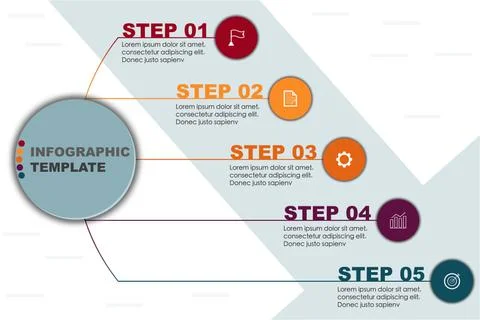 Startup development stages vector infographic template Stock Illustration