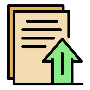 Startup document icon color outline vector Illustrazione stock