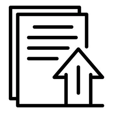 Startup document icon, outline style Stock Illustration