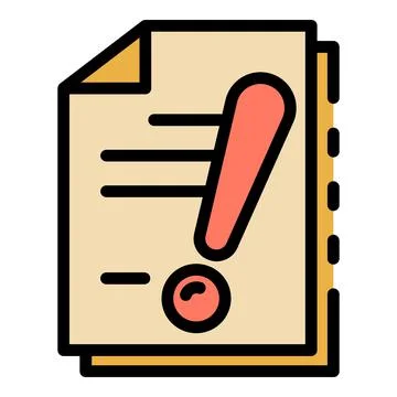 Startup documents icon color outline vector Stock Illustration