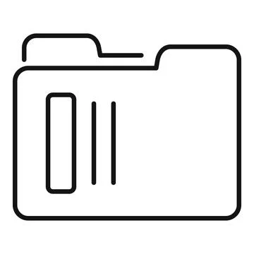 Startup file folder icon, outline style イラスト素材