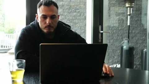 Startup founder working remotely from cozy home office with tea mug Stock Footage 319909609