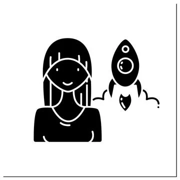 Startup glyph icon Stock Illustration