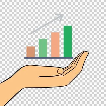 Startup graph company icon Stock Illustration