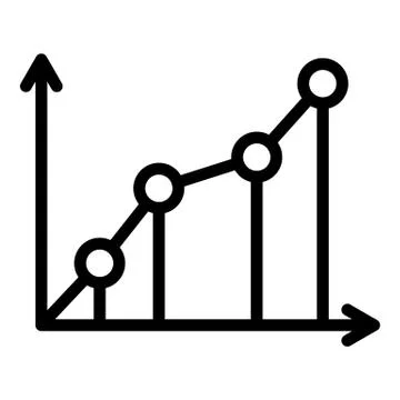 Startup graph icon, outline style イラスト素材